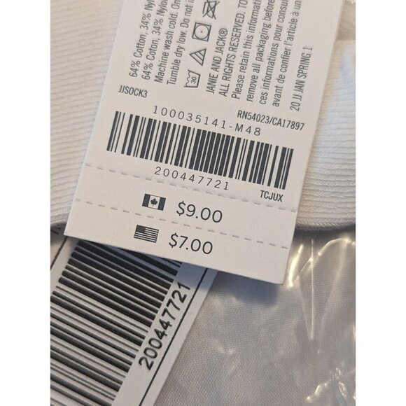 NWT Janie And Jack Flower Socks Girls 0-3 Months White Knit Scalloped Trim (1078 - Picture 8 of 10